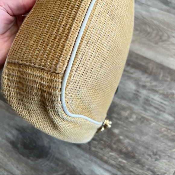 Michael Kors Straw Raffia Shoulder Bag with Gold Handles - Picture 16 of 16